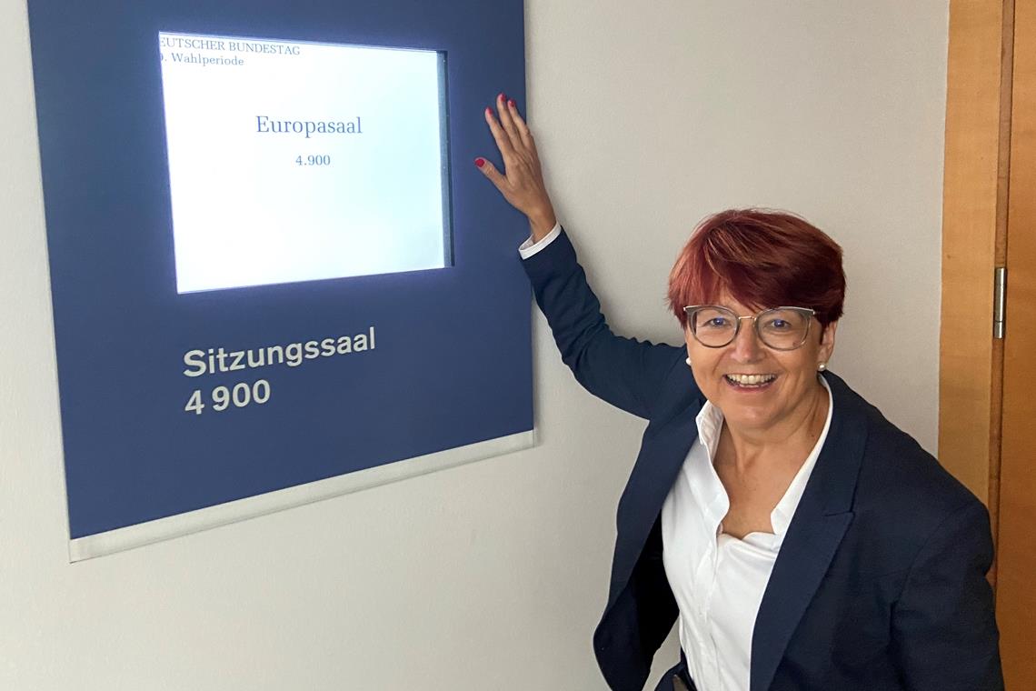 „Armin Laschet ist Unrecht getan worden“ Angekommen in Berlin: Die neue Bundestagsabgeordnete für den Wahlkreis Backnang/Schwäbisch Gmünd, Inge Gräßle, hatte in der vergangenen Woche bereits mehrere Sitzungen in der Hauptstadt. Foto: E. Gödde