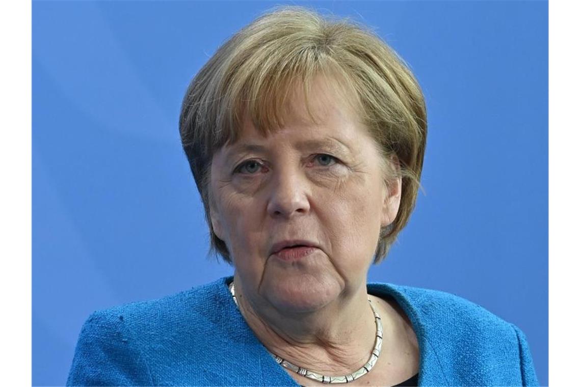 Angela Merkel: „Nach der Pandemie ist vor der Pandemie.“. Foto: John Macdougall/AFP-Pool/dpa