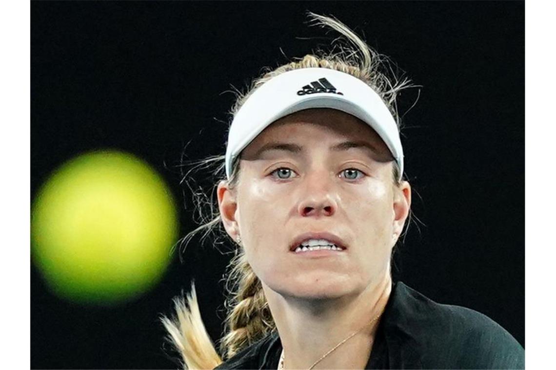 Angelique Kerber greift bei den US Open gleich am ersten Turniertag ein. Foto: Scott Barbour/AAP/dpa