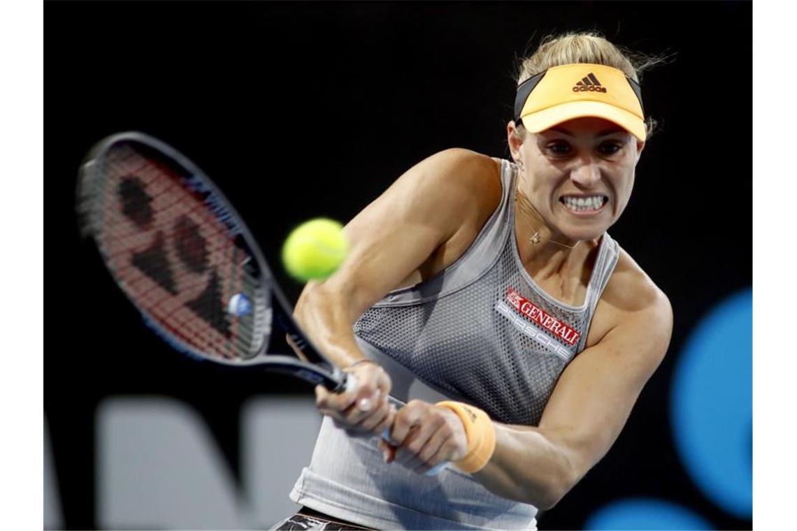 Angelique Kerber hat in Adelaide das Achtelfinale erreicht. Foto: Kelly Barnes/AAP/dpa