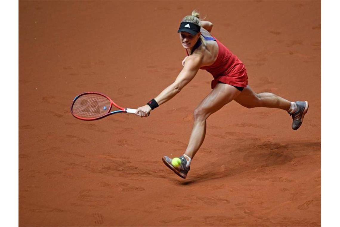 Angelique Kerber in Aktion. Foto: Thomas Kienzle/AFP-Pool/dpa/Archivbild