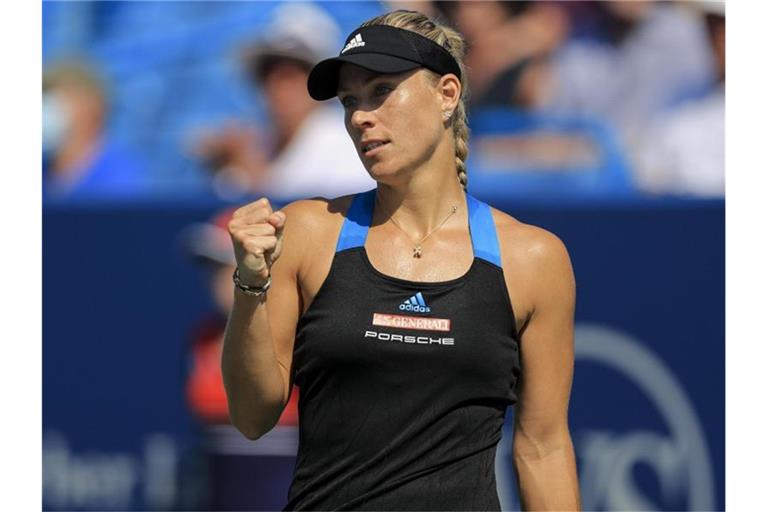 Angelique Kerber jubelt nach einem Punktgewinn. Foto: Aaron Doster/AP/dpa