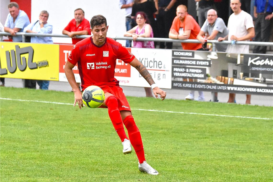 Angeschlagen und eventuell nicht einsatzfähig: TSG-Verteidiger Patrick Tichy. Foto: T. Sellmaier