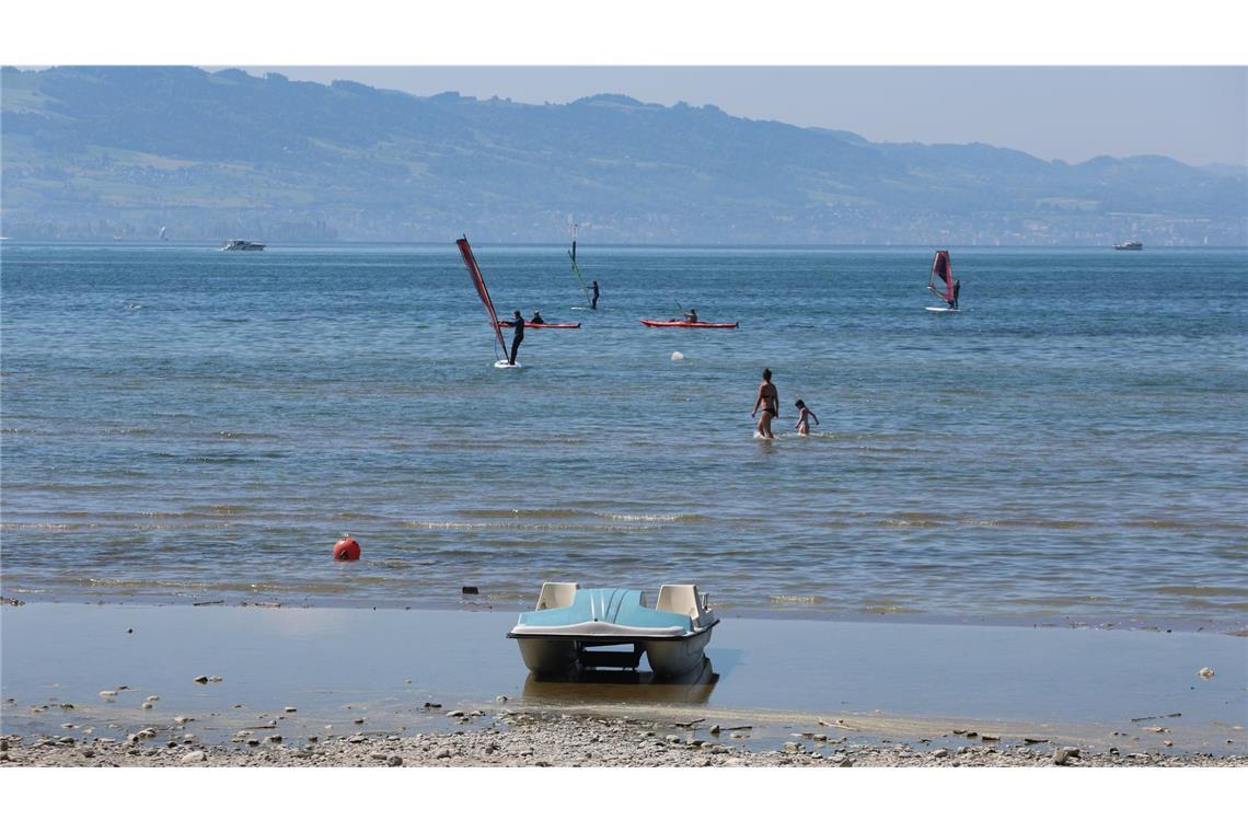 Über drei Meter: Pegelstand steigt wieder an Anhaltende Trockenheit hatte den Bodensee-Pegelstand im April auf etwas mehr als 2,70 fallen lassen.
