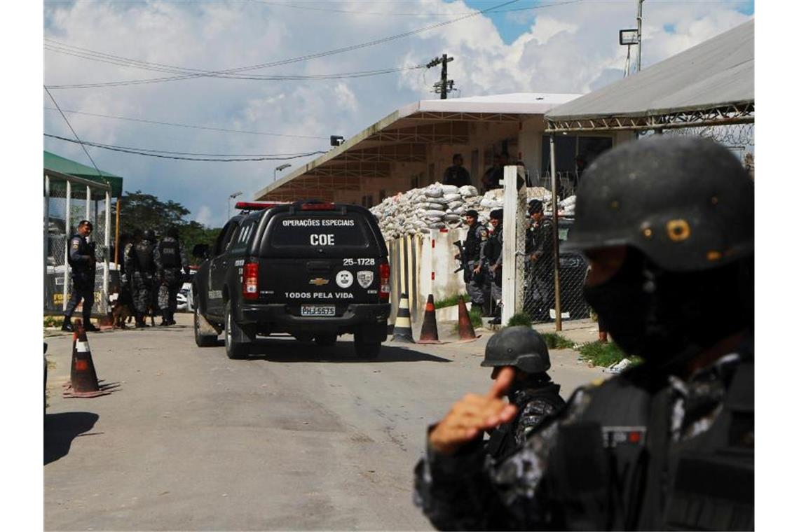 Anisio Jobim Gefängnis: Bei Unruhen in diesem Gefängnis in Manaus im Nordwesten Brasiliens sind mindestens 15 Menschen ums Leben gekommen. Foto: Edmar Barros/AP