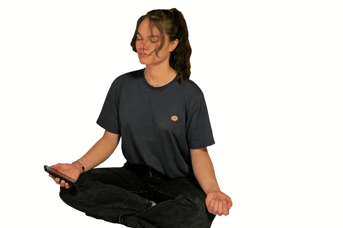 Fünf Apps im Test Anja La Roche testet eine Meditations-App. Foto: privat