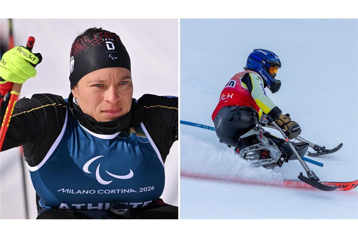 Anja Wicker (links) sichert sich bei den Paralympics Bronze im Biathlon, Anna-Lena Forster (rechts) holt  die erste deutsche Goldmedaille im Monoski.