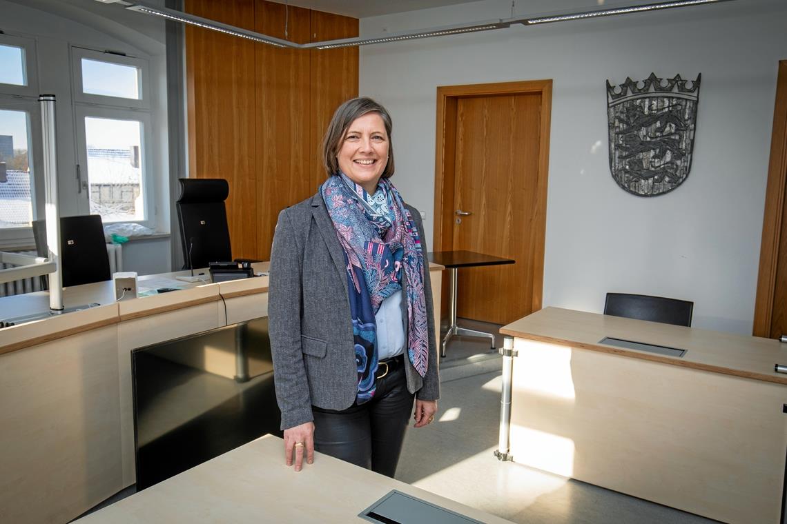 „Ich hab’s hier richtig super getroffen“ Anne Harrschar fühlt sich in Backnang pudelwohl. Ihr macht die Arbeit als Richterin und Direktorin in jeder Hinsicht sehr viel Spaß. Foto: A. Becher