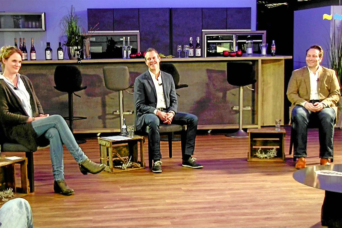 Wie kommt man gut durch den Lockdown? Anne Schirmböck (von links), Rüdiger Lüftner und Peter Pilz waren drei von sechs Gesundheitsexperten im Online-Talk des Gewerbevereins. Fotos: privat