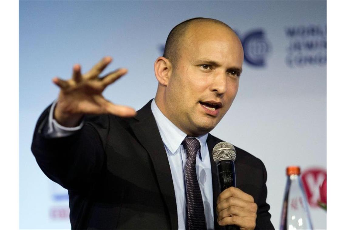 Annektion jetzt: Israels Verteidigungsminister Naftali Bennett spricht von einer „einmaligen Gelegenheit“. Foto: Abir Sultan/epa/dpa