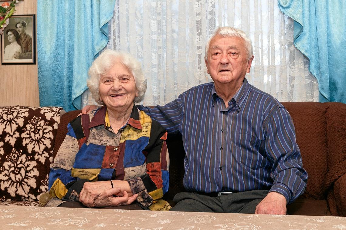 Annoula Gogou und Anestis Gogos feiern das seltene Fest der eisernen Hochzeit. Foto: J. Fiedler