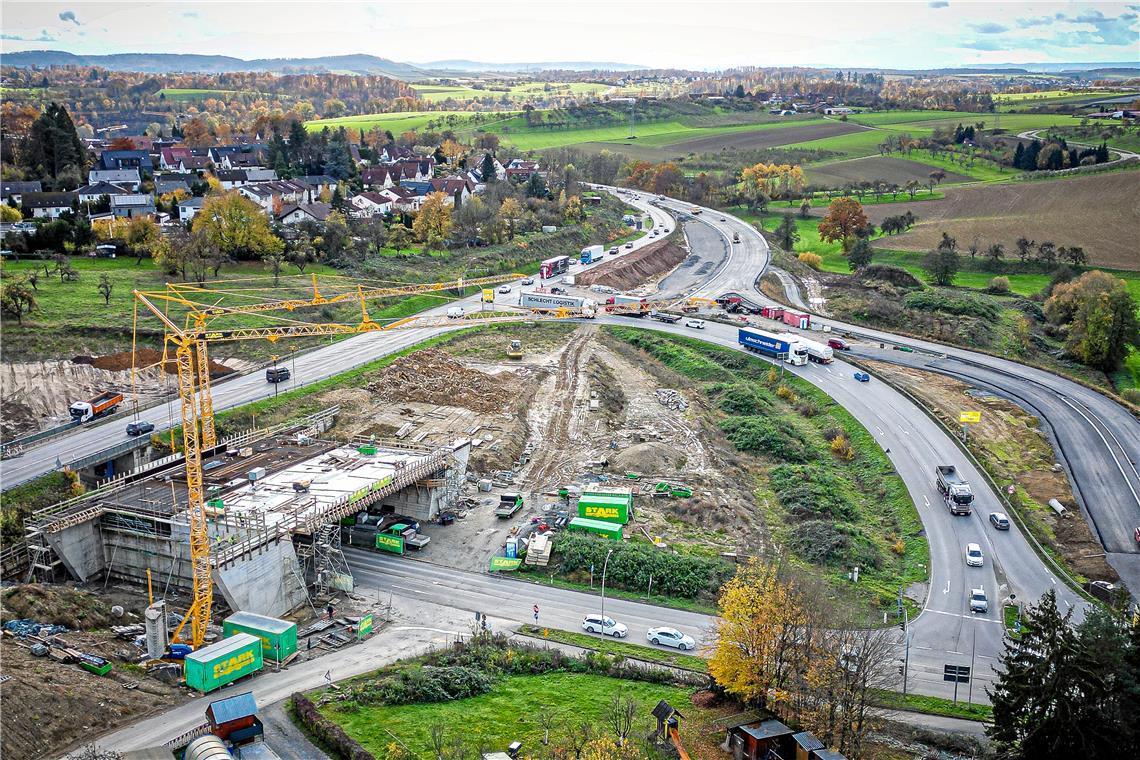 Anschlußstelle Backnang-West, 4-spuriger Ausbau der B14 bis Backnang-West