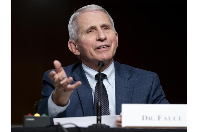 Anthony Fauci äußert sich bei der Anhörung des Senats. Foto: Greg Nash/Pool The Hill/AP/dpa