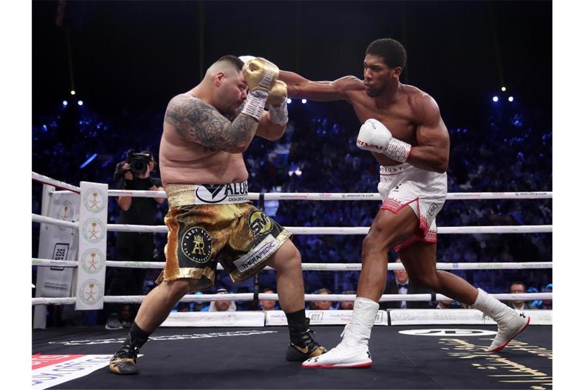 Wieder Schwergewichtsweltmeister: Joshua dominiert Ruiz Anthony Joshua (r) ist durch einen einstimmigen Punktsieg über Andy Ruiz Jr. wieder Weltmeister im Schwergewicht. Foto: Nick Potts/PA Wire