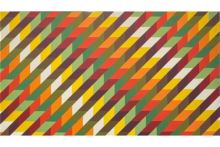 Anton Stankowski, Zellenstufen grün - rot, 1972