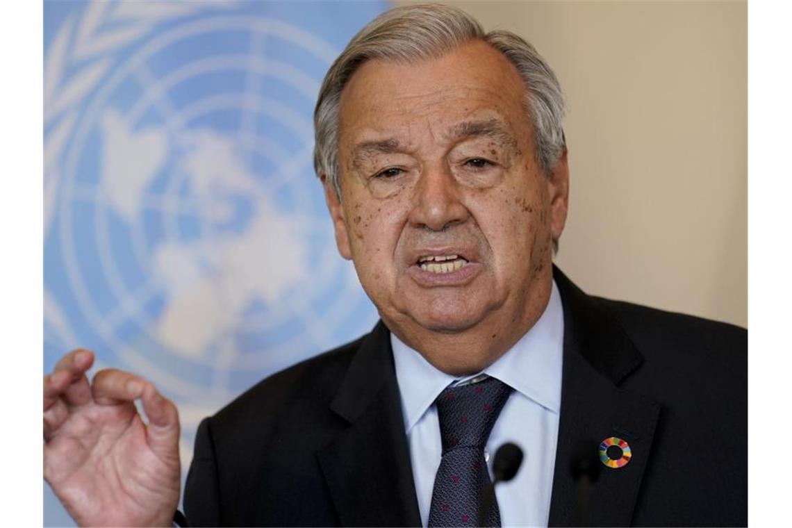 Guterres und Johnson machen vor Klimakonferenz Druck Antonio Guterres, Generalsekretär der Vereinten Nationen. Foto: John Minchillo/POOL AP/dpa