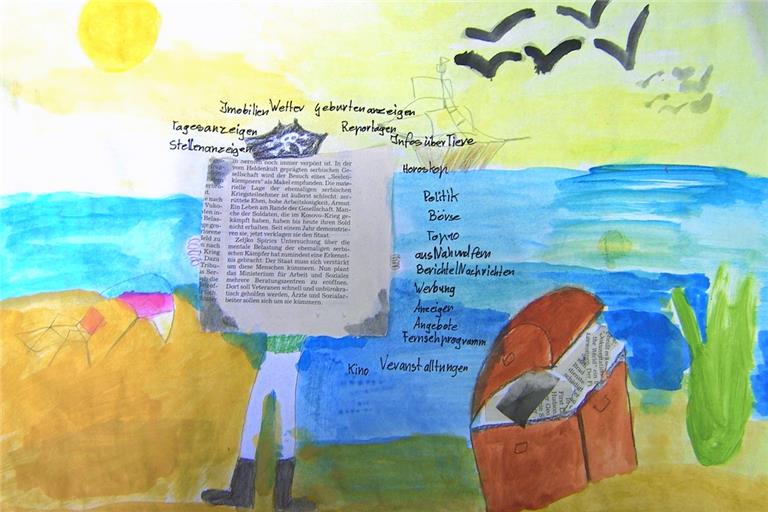 Arbeit, die während eines Lesepiratenprojekts in der Grundschule in der Taus in Backnang  entstanden ist. Foto: privat