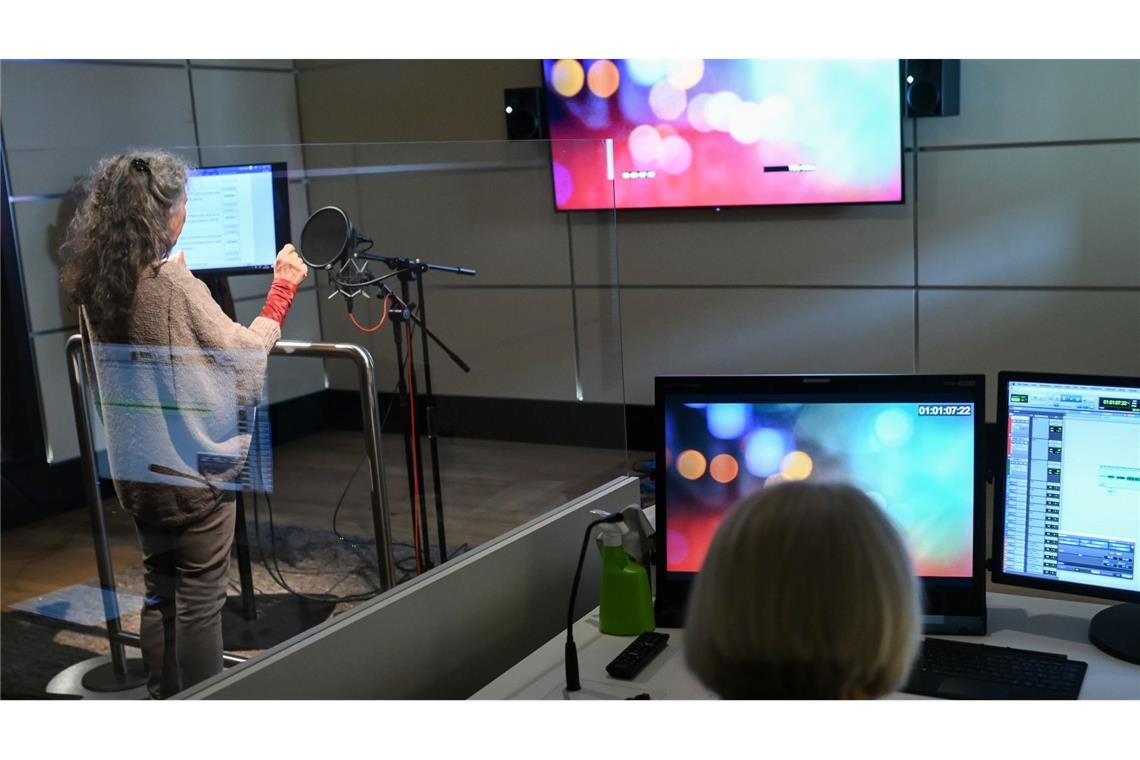 Arbeit im Synchronstudio. (Archivbild)