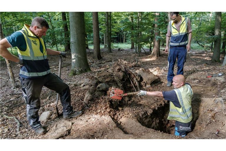 Archäologen haben in Schleswig-Holstein statt der vermuteten Raubgrabung eine Gefechtsstellung der Bundeswehr ausgegraben.
