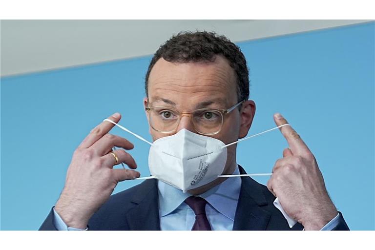 ARCHIV - 22.09.2021, Berlin: Jens Spahn (CDU), damaliger Bundesminister für Gesundheit, bei einem Pressestatement in der Corona-Pandemie.. (zu dpa: «Spahn rechtfertigt Maskenpolitik: «Vorsorge kostet Geld»») Foto: Michael Kappeler/dpa +++ dpa-Bildfunk +++