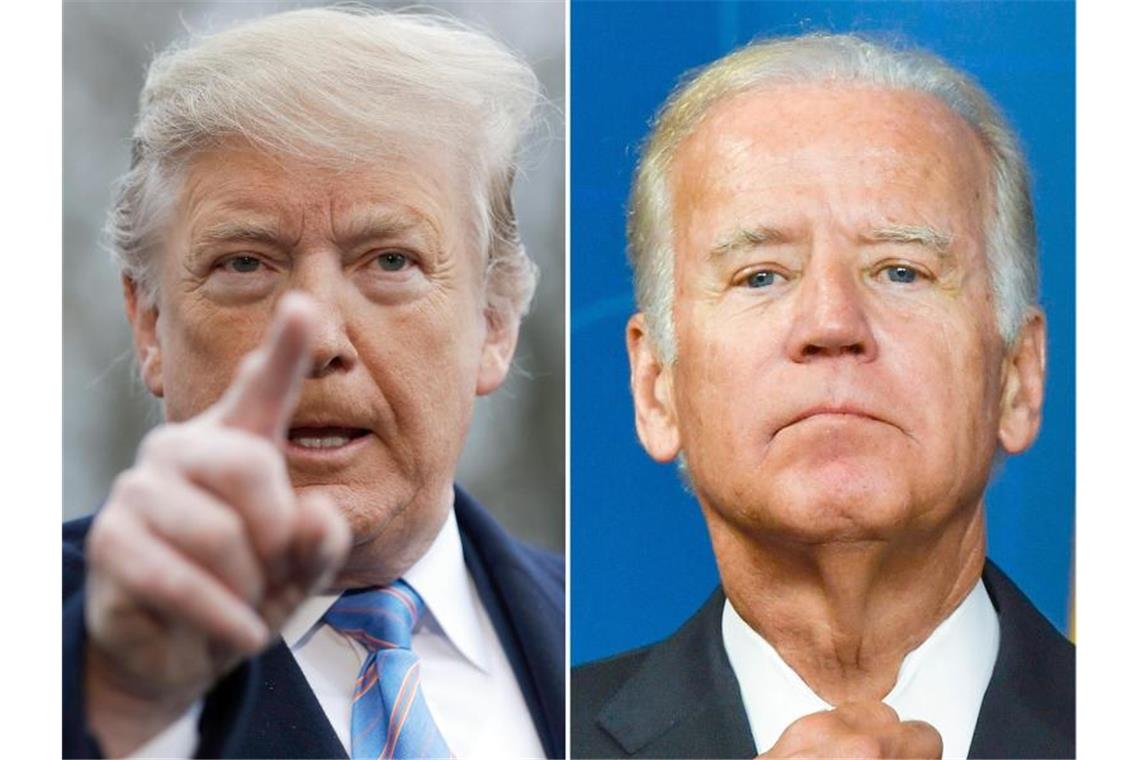 Trump will anonyme Tippgeber in Ukraine-Affäre aufspüren Archivfotos zeigen Donald Trump (l), Präsident der USA, aufgenommen am 05.04.2019, und Joe Biden, damaliger US-Vizepräsident, aufgenommen am 25.08.2016. Foto: Evan Vucci/Anders Wiklund/AP/TT NEWS AGENCY