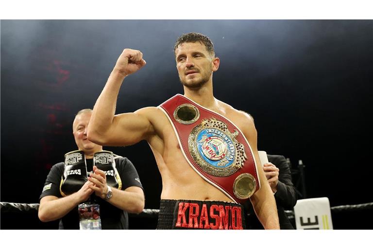 Ardian Krasniqi nach seinem Kampf im vergangenen Jahr in Sindelfingen.