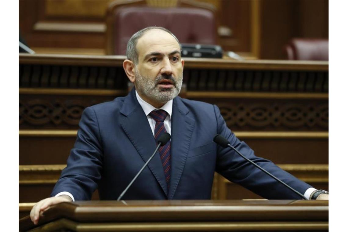 Armeniens Premier plant Wiederaufbau Karabachs Armeniens Regierungschef Nikol Paschinjan. Foto: Tigran Mehrabyan/Armenian Prime Minister Press Service/PAN Photo/AP/dpa