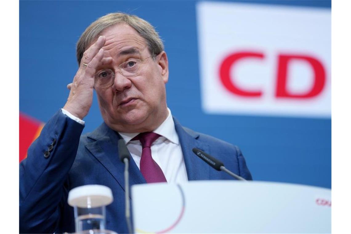 „Markus, lass es“ - Laschet über Söder-Verhältnis Armin Laschet, scheidender CDU-Parteivorsitzender, nimmt an einer Pressekonferenz teil. Foto: Kay Nietfeld/dpa