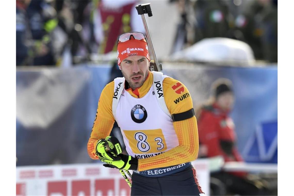 Biathleten mit ansteigender Formkurve Arnd Peiffer kam beim Massenstartrennen in Frankreich als Siebter ins Ziel. Foto: Kerstin Joensson/AP/dpa