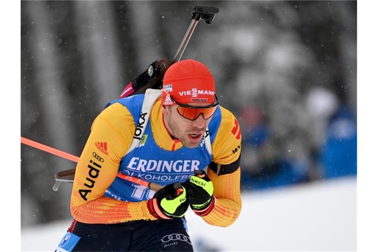 Arnd Peiffer kam im Sprint nur auf den enttäuschenden 36. Platz. Foto: Sven Hoppe/dpa
