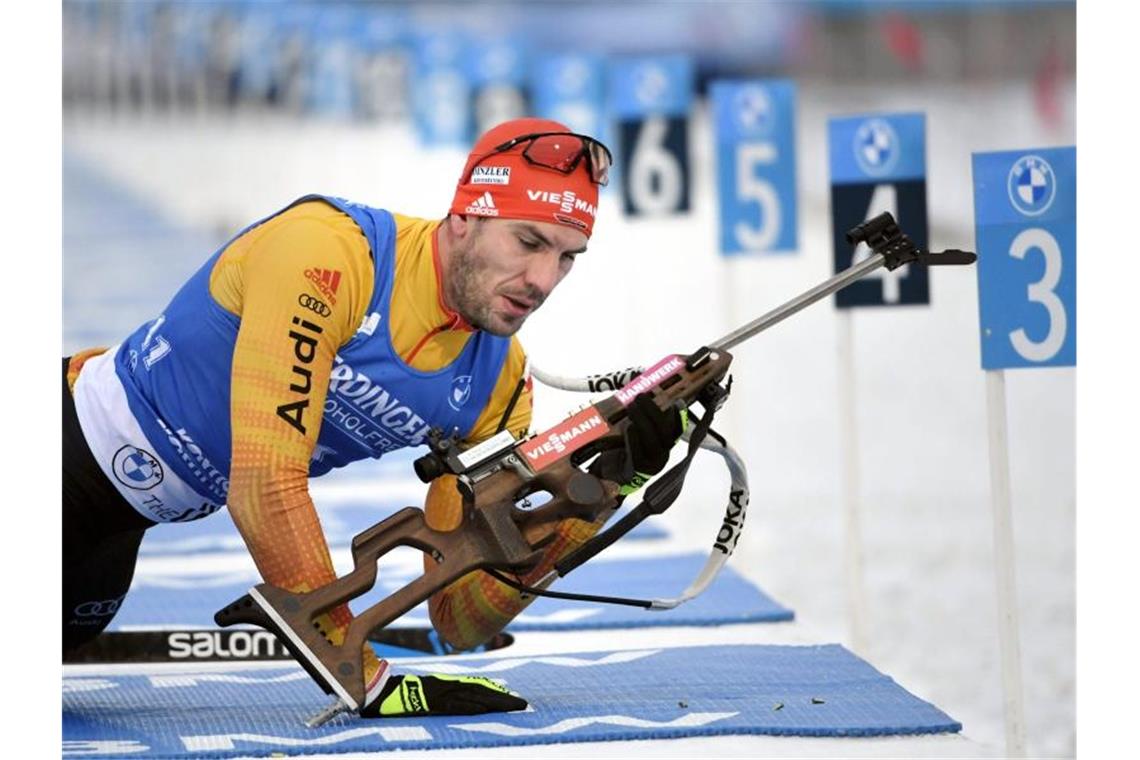 Arnd Peiffer wurde Zweiter im Sprint. Foto: Markku Ulander/Lehtikuva/dpa