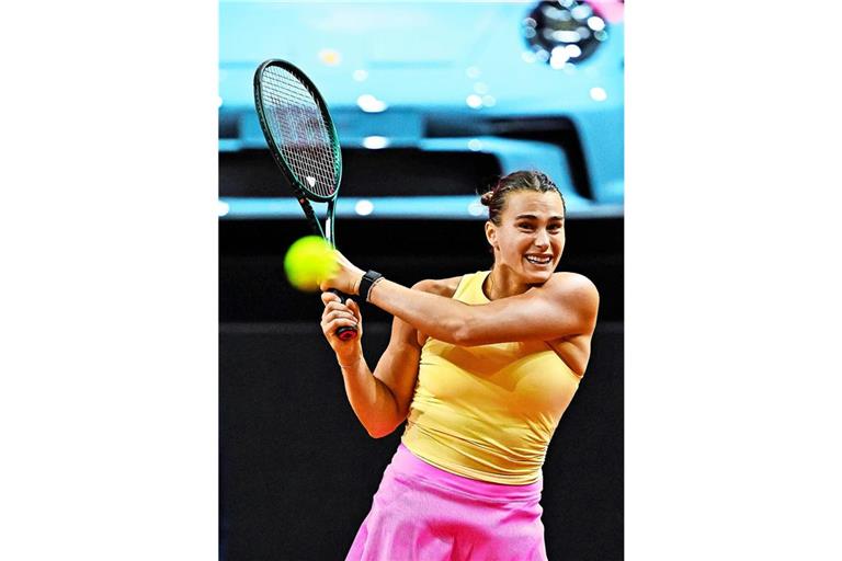 Aryna Sabalenka, die Nummer eins, hat  in Stuttgart noch nicht gewonnen.