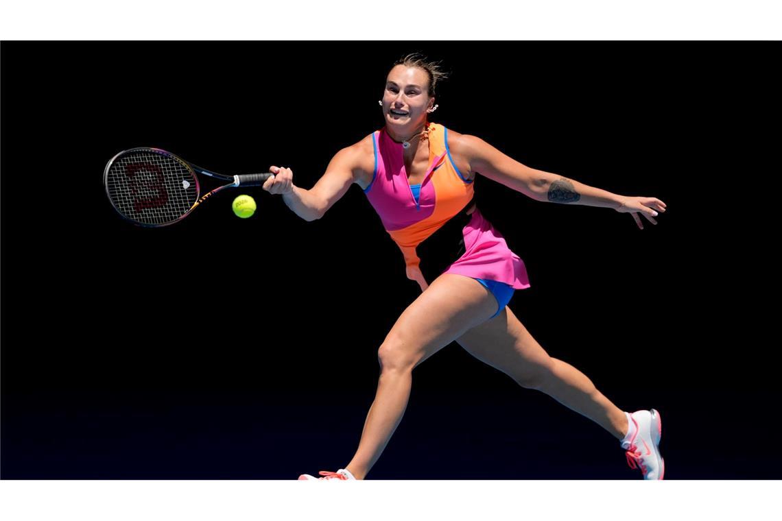 Aryna Sabalenka wurde in Melbourne erstmals gefordert, kam aber weiter.