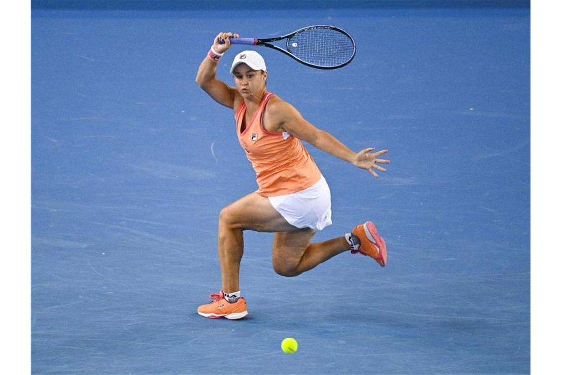 Karriere-Ende: Tennis-Turnier ohne Titelverteidigerin Ashleigh Barty in Aktion. Foto: Dean Lewins/AAP/dpa/Archivbild