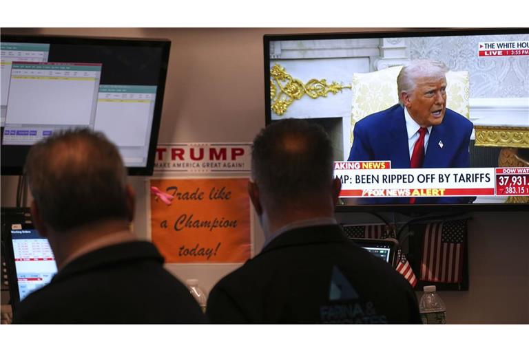 Auch an der New Yorker Börse herrschte zu Wochenbeginn teils Fassungslosigkeit über Trumps Zoll-Entscheidungen.