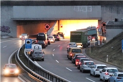 Auch der Leutenbachtunnel wird nachts wegen Reinigungs- und Wartungsarbeiten gesperrt. Archivfoto: 7aktuell/Kevin Lermer