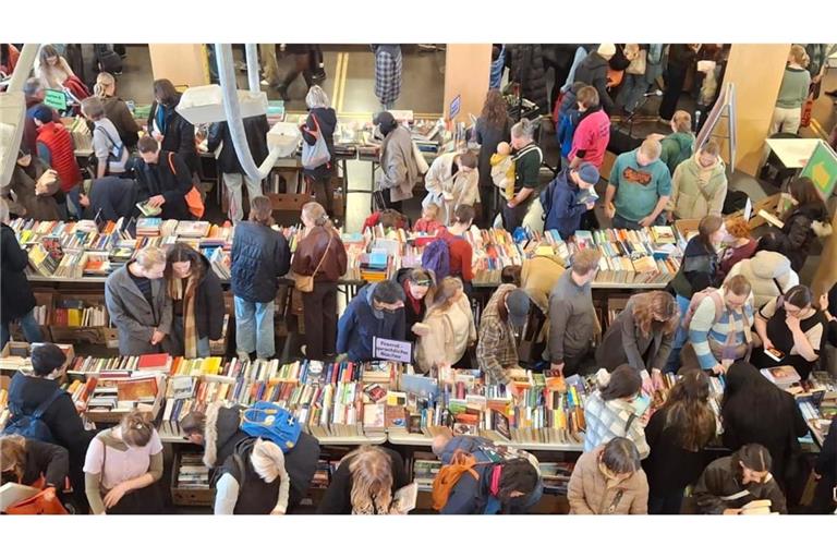 Auch die 6. Bücherbörse im StadtPalais in Stuttgart ist gut besucht.