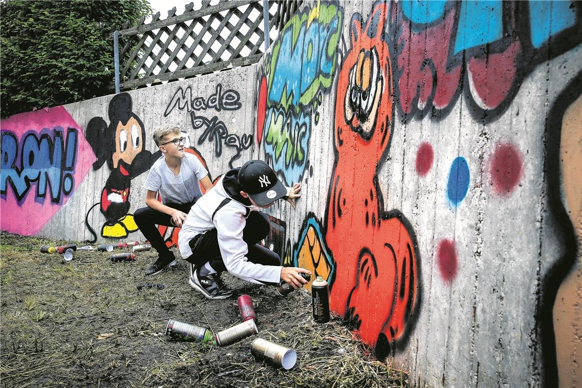 Konzept für interkommunale Jugendarbeit ist Weissacher Gemeinderäten zu schwammig Auch durch eine Graffiti-Aktion, wie von der Partnerschaft für Demokratie Weissacher Tal und Althütte 2019 organisiert, könnten Jugendliche aus Weissach, Althütte und Allmersbach vernetzt werden. Archivfoto: Alexander Becher