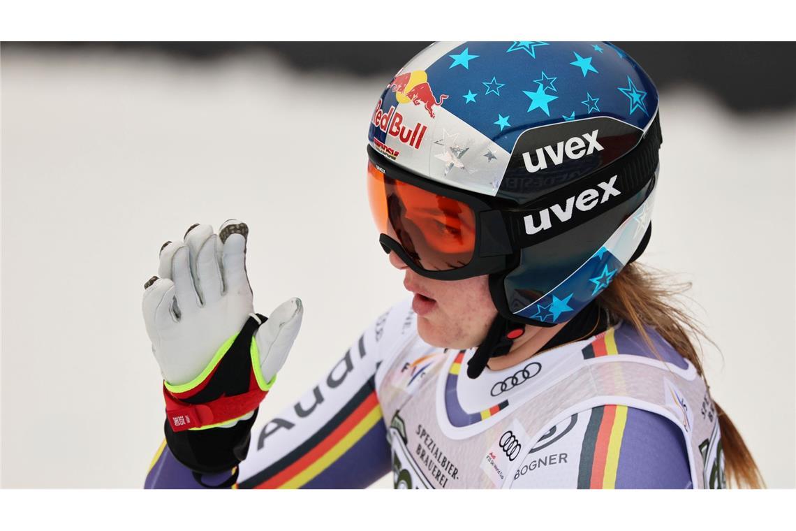 Auch Emma Aicher überzeugte im ersten von zwei Speedrennen des Wochenendes.