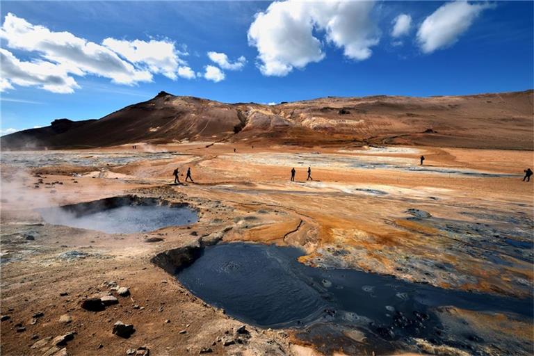 Auch in der Bilddatenbank "Shutterstock" werden unter dem Namen "Gjaldskylda" über eine Millionen Bilder gefunden - so wie dieses, das eigentlich den Bergrücken Námafjall zeigt.
