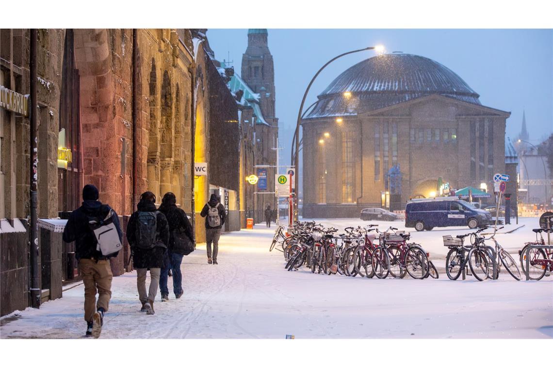 Auch in Hamburg liegt Schnee.