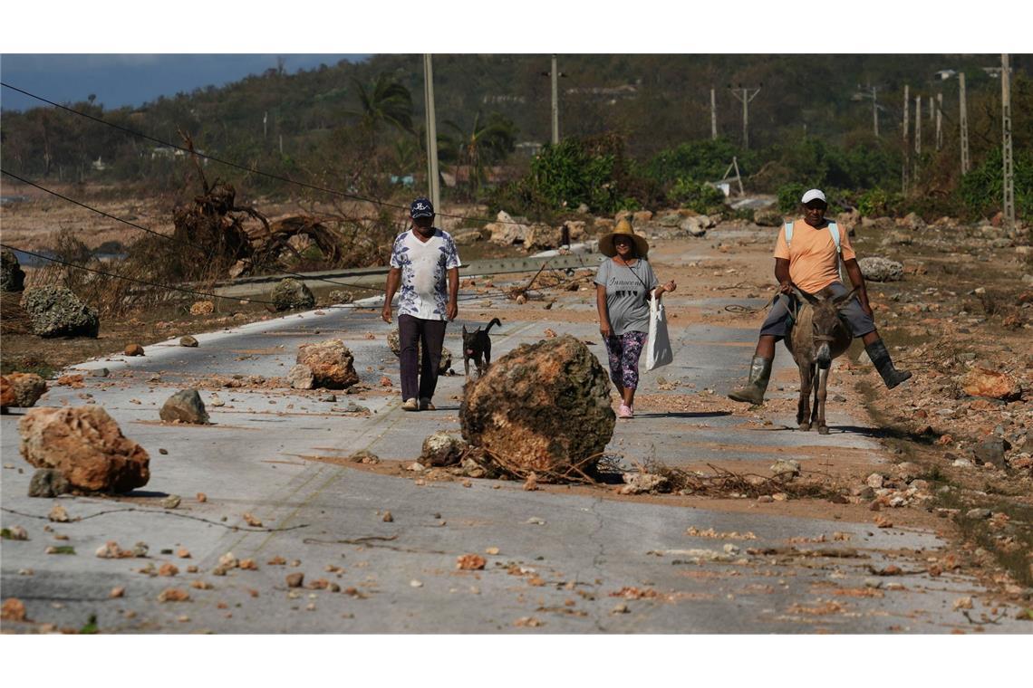 Auch in Kuba hat der Sturm viele Straßen unpassierbar gemacht.