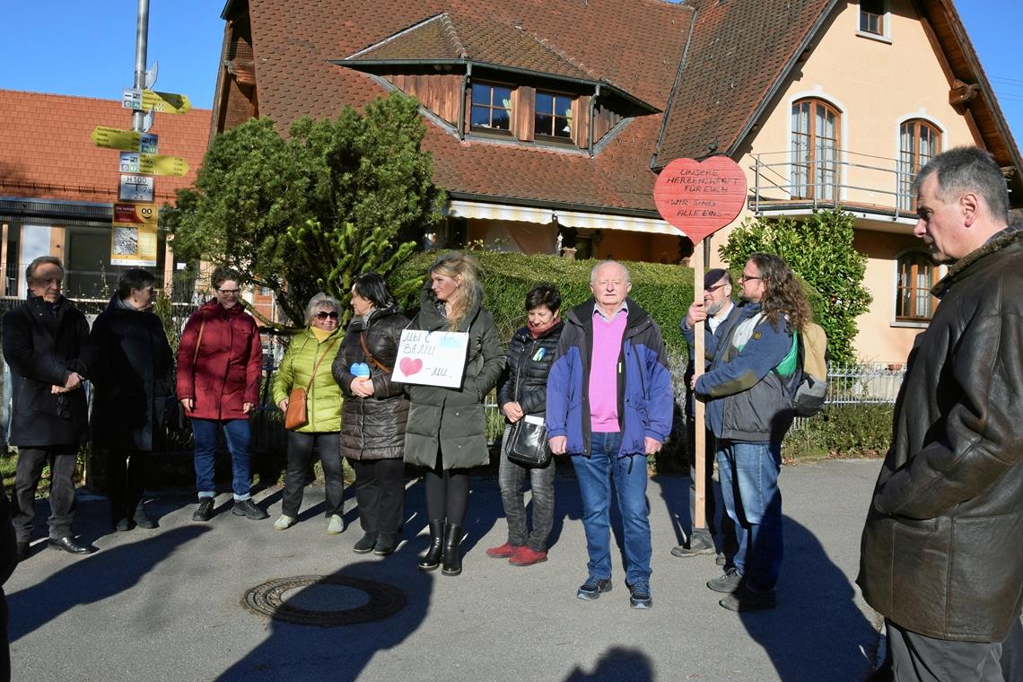 Solidarität mit der Ukraine bekundet Auch in Murrhardt solidarisieren sich Menschen mit der Ukraine. Foto: privat
