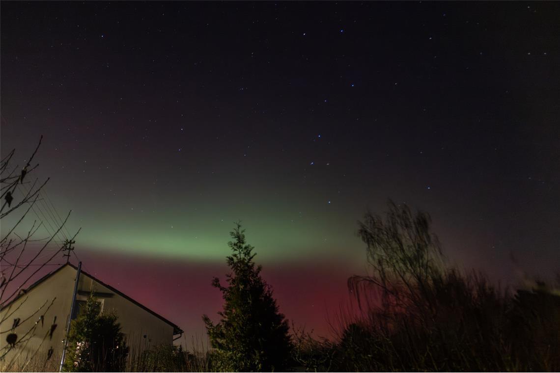 Auch in Rietenau ließen die Lichter den Himmel erstrahlen.