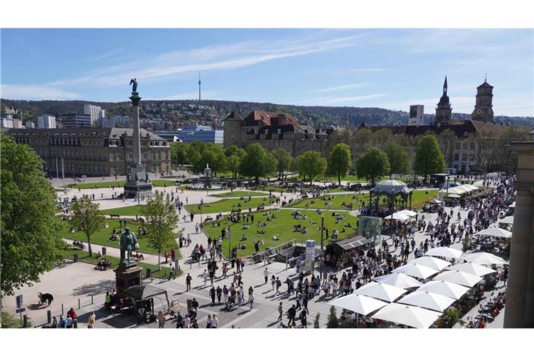 Auch in Stuttgart werden in den kommenden Tagen Temperaturen deutlich über 30  Grad erwartet.