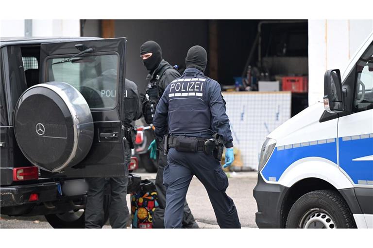 Auch in Weil der Stadt bei Stuttgart waren die Beamten im Einsatz.