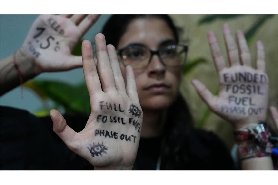 Auch Klimaaktivisten fordern ein Aus für fossile Energieträger.