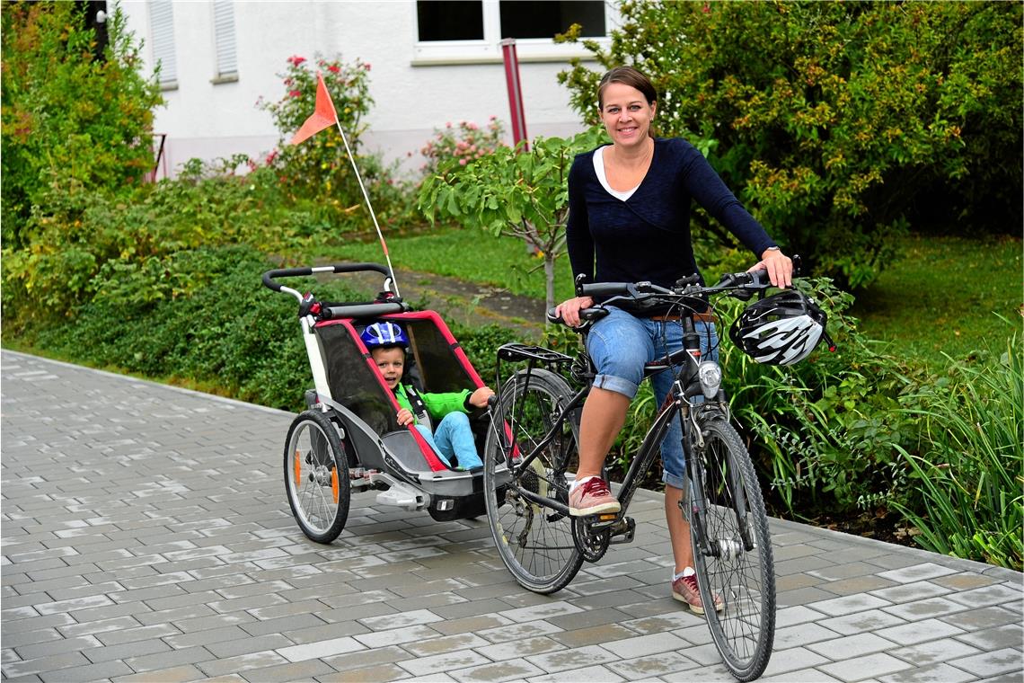 Aktionstag zum Thema Radfahren in Backnang Auch mit Kind im Schlepptau kann Radfahren eine Option sein. Symbolbild: privat