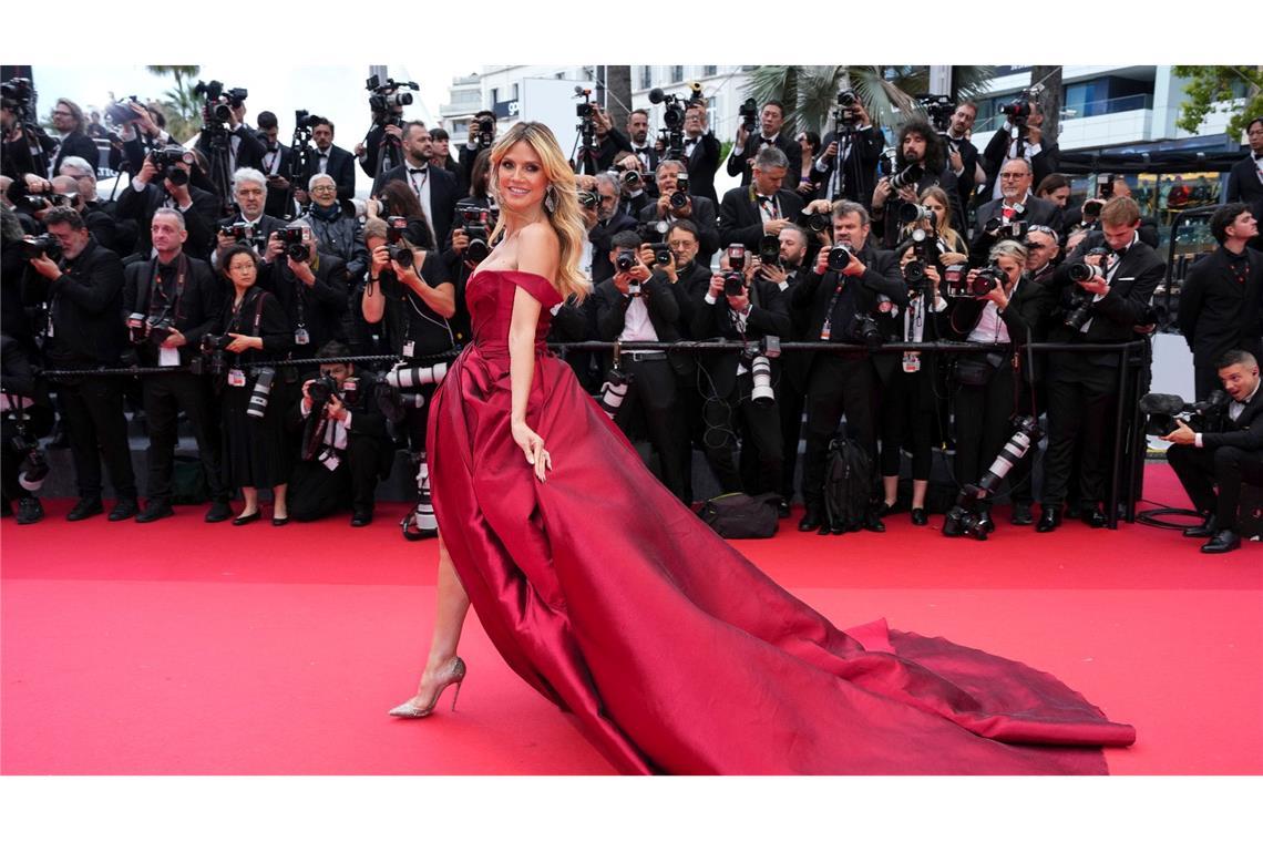 Auch Model und Moderatorin Heidi Klum zeigte sich bei der Eröffnung des 77. Filmfestivals von Cannes.