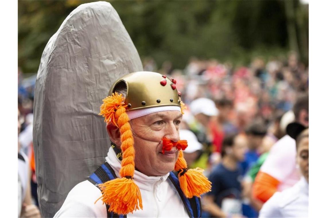 Auch Obelix lief beim Berlin-Marathon mit. Foto: Christoph Soeder